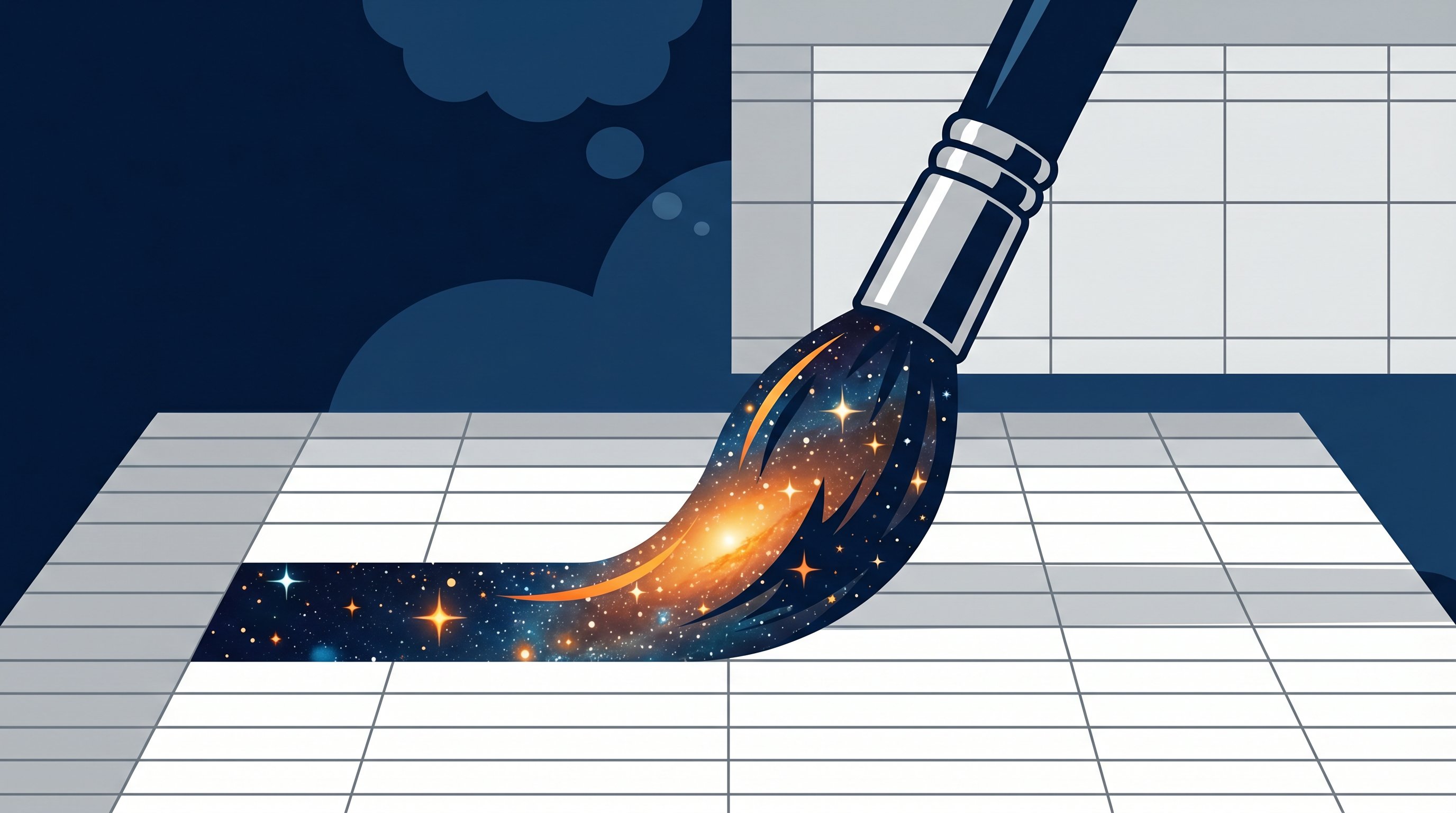 用画星空的笔描表格边框